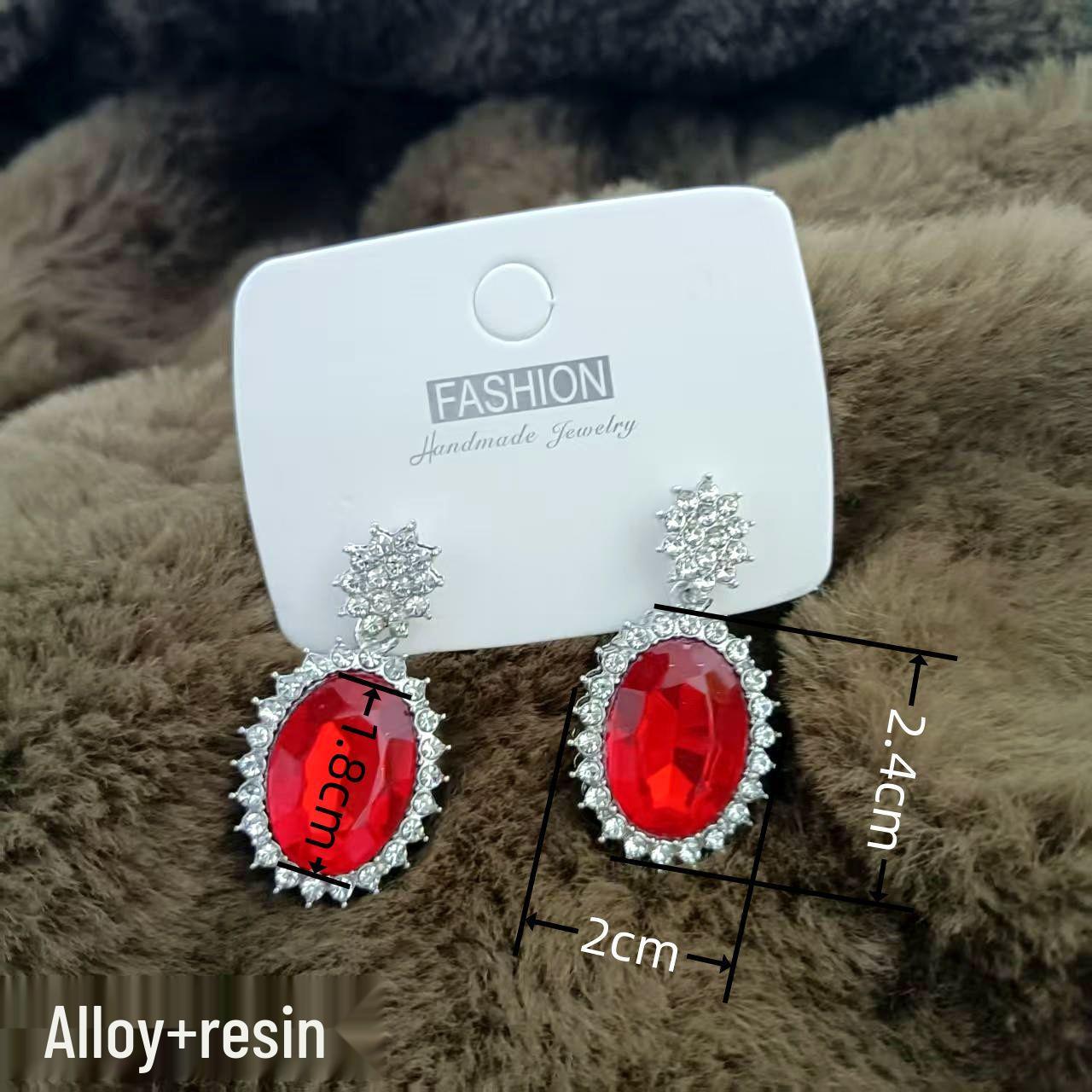 Elegant Oval Red Brick Stud Earrings: Retro Ethnic Style Hoops, Perfect Gift for Mom.