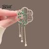 Brooch Pin Chinese-Style Salix Leaf Round Fan Lapel Sweaters Collars
