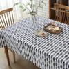 Japanese Fish And Geometric Arrow Tablecloth Coffee Tea Table Pad Meal Cloth Home Decor
