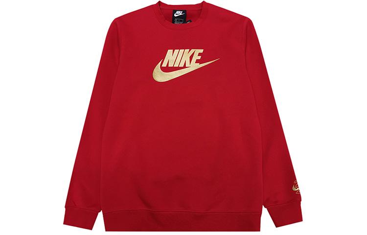 Nike Sweatshirts Men s Red Crew Neck Moderate Regular CU4534-687 M