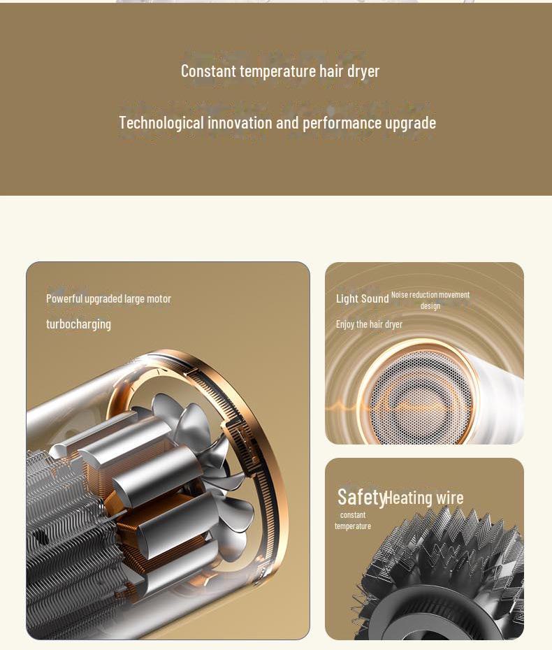 High-Power Ionic Hair Dryer with Blue Light for Home & Salon Use