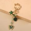 Zinc Zinc Alloy Enamel Butterfly Keychain DIY Heart Key Ring Lovely Bag Charm  Car Keyring