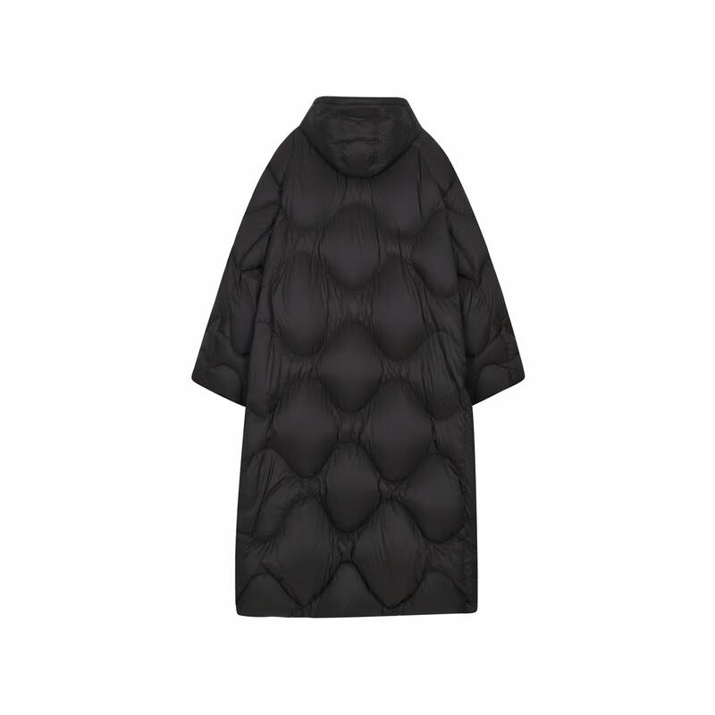 LESS 2024 Winter Loose Fit Hooded Extra-Long Down Jacket