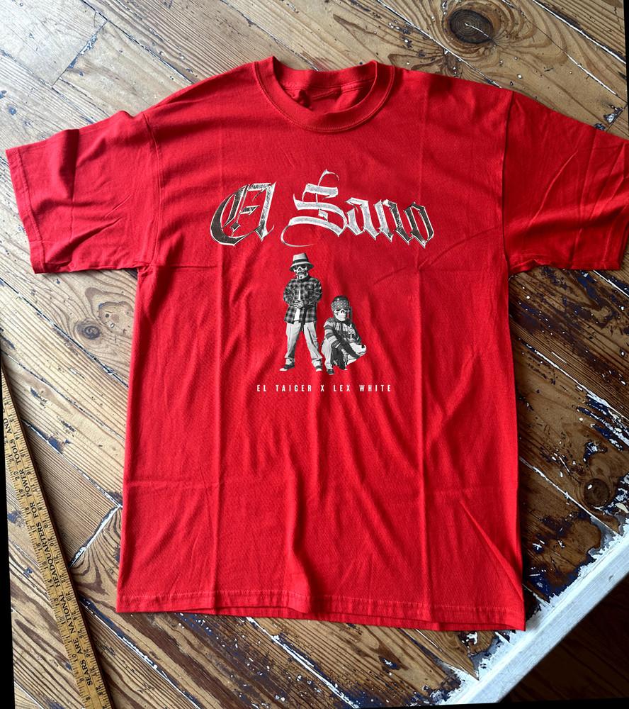 

El Taiger Albums Songs Tee Short Sleeve Cotton T-Shirt Red MK253 Unisex T-Shirt S