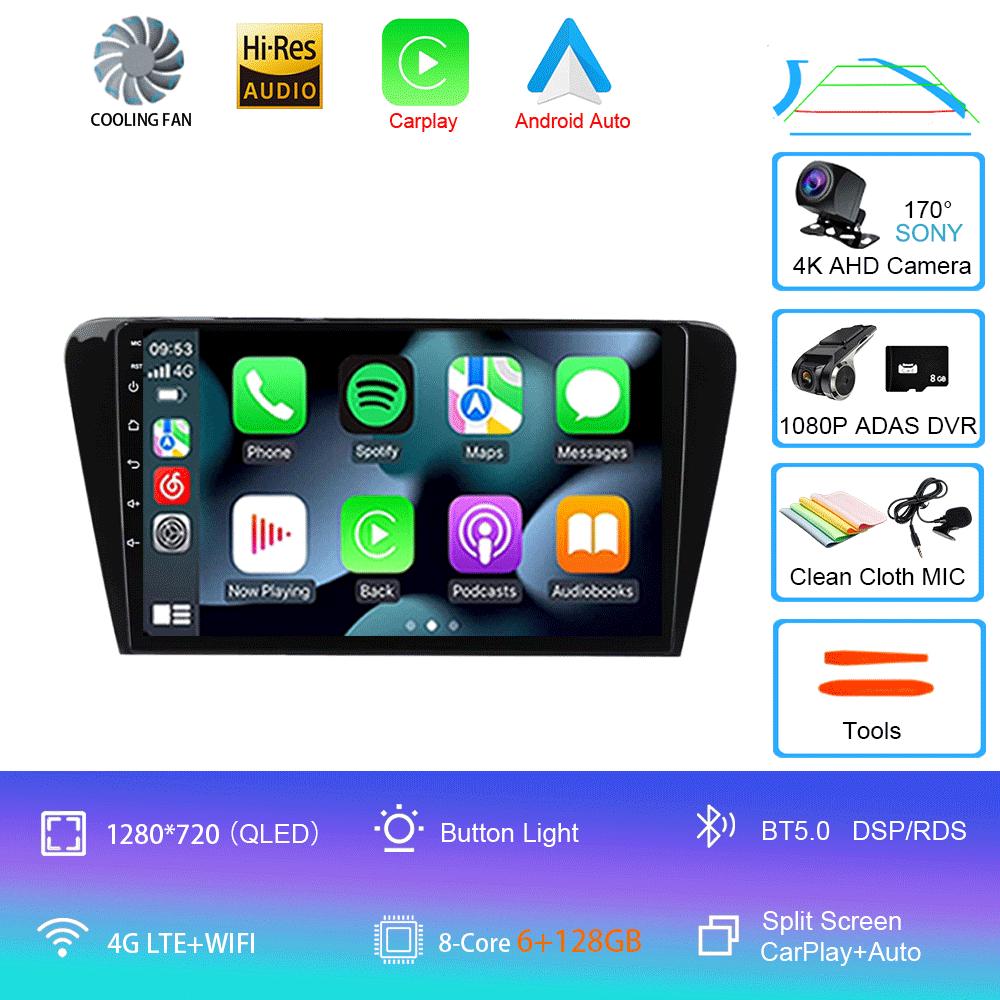 Pentru Volkswagen Skoda Octavia 3 A7 2013-2018 auto radio multimedia player video navigație GPS 4G Carplay 2 DIN Android 14