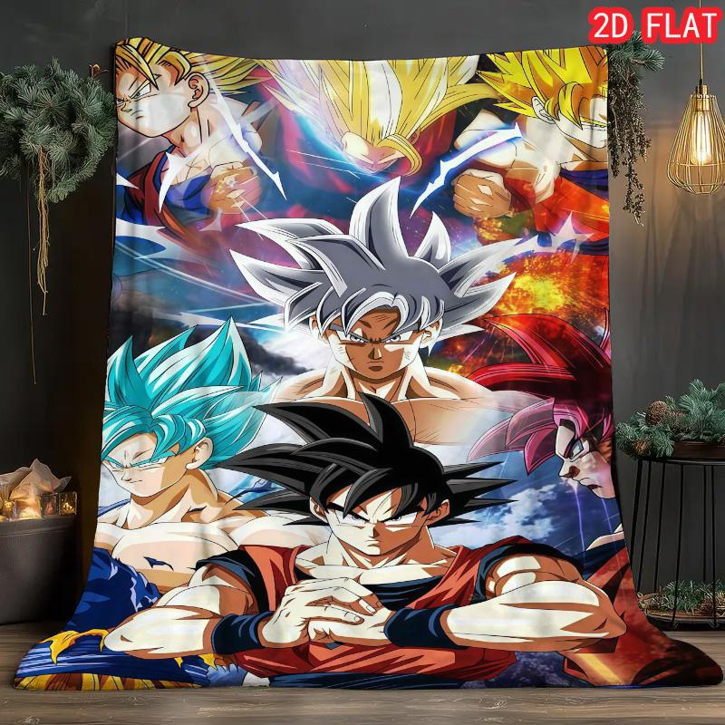 Dragon Ball Souvenir Gift Blanket Soft Printed Flannel Blanket for Fans Birthday Holiday THW
