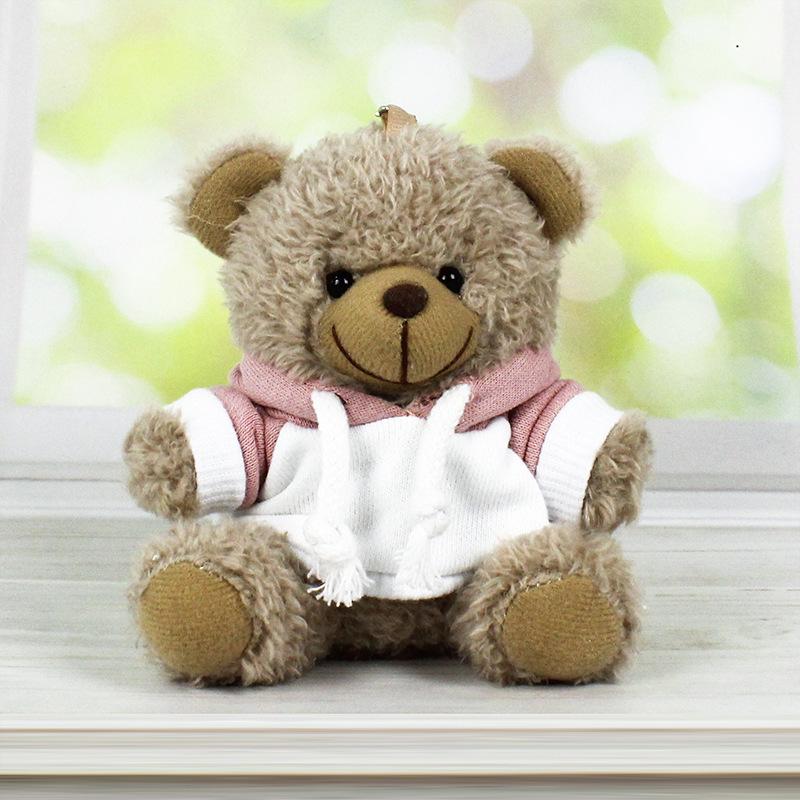 Charming Teddy Bear Keychain Plush Doll - Dressed Up Couple Backpack Ornament Gift
