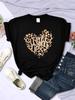 Fashion Leopard Wild At Heart Women'S Tshirt Cotton Breathable Short Sleeve Casual Comfortable Clothing Cotton Oversized T Shirt