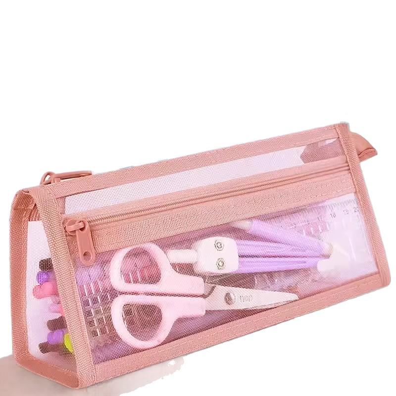 Neuling-Spezial 1.4 für 2: Transparente Mesh-Mappe Morandi - Doppelschichtig, Großes Fassungsvermögen