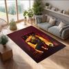 DOOM Printed Crystal Velvet Area Rug, Soft Anti-Slip Water Absorbent Floor Mat for Living Room Bedroom