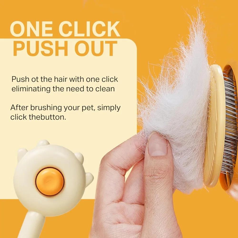 Pet Grooming Self Cleaning Slicker Brushes for Dogs Cats Tool Gently Removes Loose Tangled Undercoat Hair Brush for Pet Massage