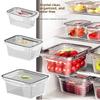Clear Kitchen Food Container Multifunctional Stackable Food Sealing Boxes Refrigerator Storage Box for Fruits Vegetables Pasta