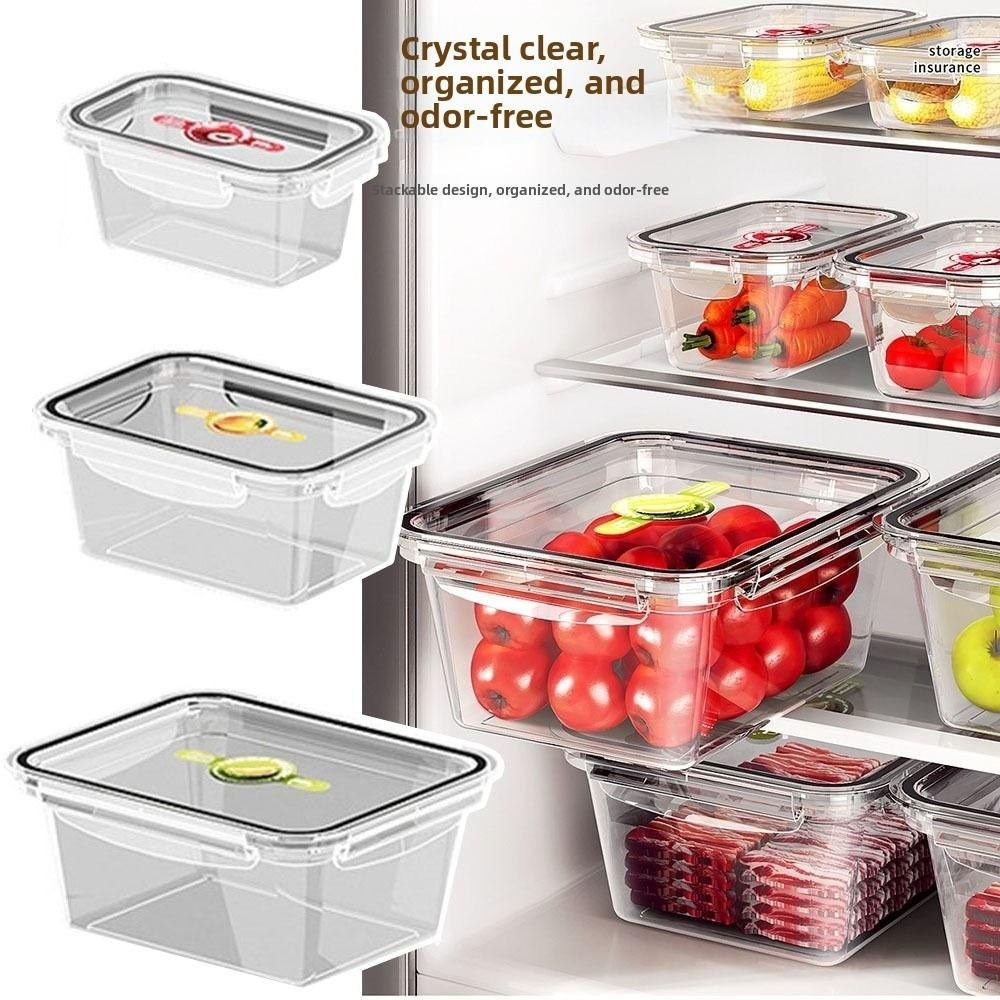 Clear Kitchen Food Container Multifunctional Stackable Food Sealing Boxes Refrigerator Storage Box for Fruits Vegetables Pasta