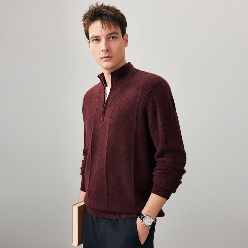 Kemon Boca Men's 100% Cashmere Half-Zip Sweater