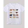 European Sizes Boys' Short Sleeve T-Shirt with Colorful Cow Breeds Print - Casual Summer Top for Youngsters & Teens, Educational Animal Design