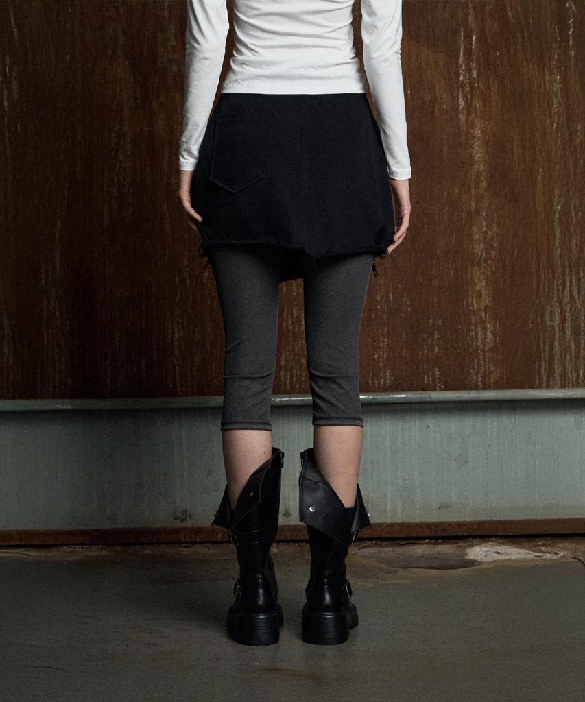 London Perfumes Archive Distressed Layered Skirt Black