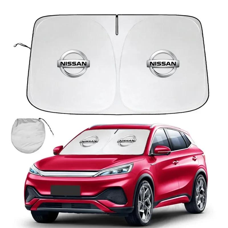 CKKTXC1 Car Sun Visor Front Windshield Sunshade Sun Protection Accessories For Nissan Qashqai J11 J10 Juke X Trail T32 Tiida Leaf Versa