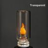 USB Flameless Flickering LED Candle Night Light Frosted Glass Portable Lamp for Holiday Party Home Car Decor