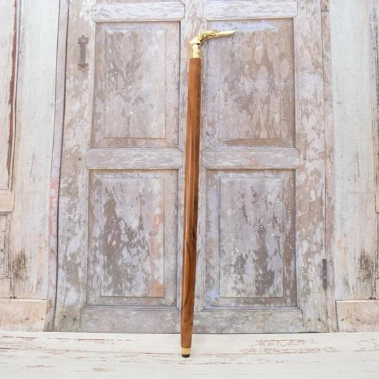 93.98 Cm Walking Stick Dog Greyhound Brass Cane Hunter Walking Stick Gift for Grandfather Father Wooden Cane Art Deco