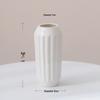 Nordic Minimalist White Ceramic Vase for Hydroponic and Dried Flower Arrangements in Modern Living or Dining Spaces