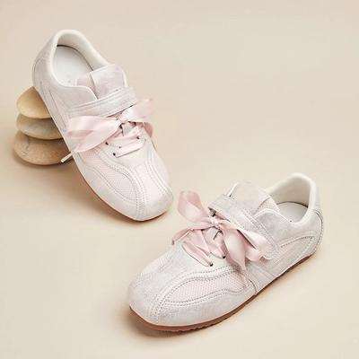 Ballet Style Flat-bottomed Velcro German Training Shoes Women's 2025 New Fashion Versatile Comfortable Breathable Casual Sports Shoes