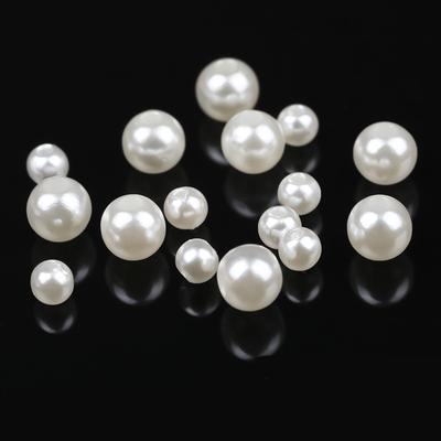 3/4/5/6/8/10/12/14/16/20mm Manual Accessories Imitation Pearl Acrylic Pure White Beads DIY Findings Jewelry Accessories Bracelet Making