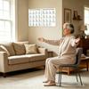 2Pcs Chair Tai Chi Workout Posters Seated Exercises Chart 30-Day Chair Tai Chi Guide for Seniors Beginners Home Gym Decor