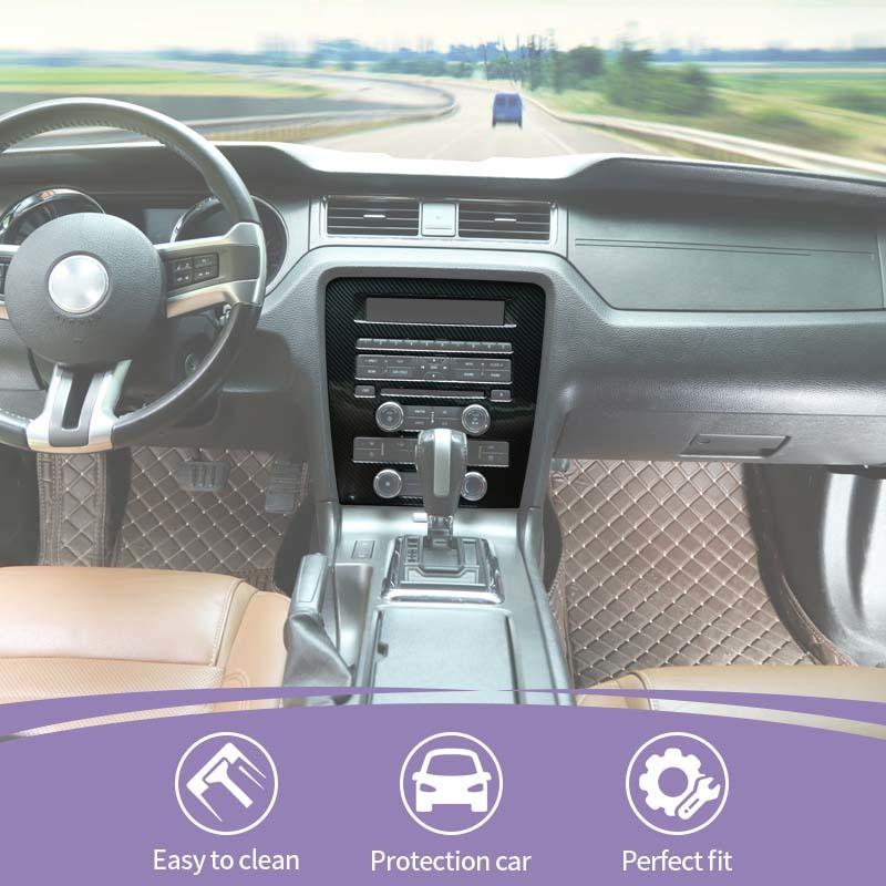 Autocolante de acoperire decorative pentru panoul de navigație cu control central al mașinii, potrivite pentru Ford Mustang 2009-2013, accesorii interioare ABS