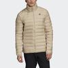 Adidas Windproof Warm Sports Stand Collar Jacket Long Sleeve Down Men Outerwear Khaki GE5826