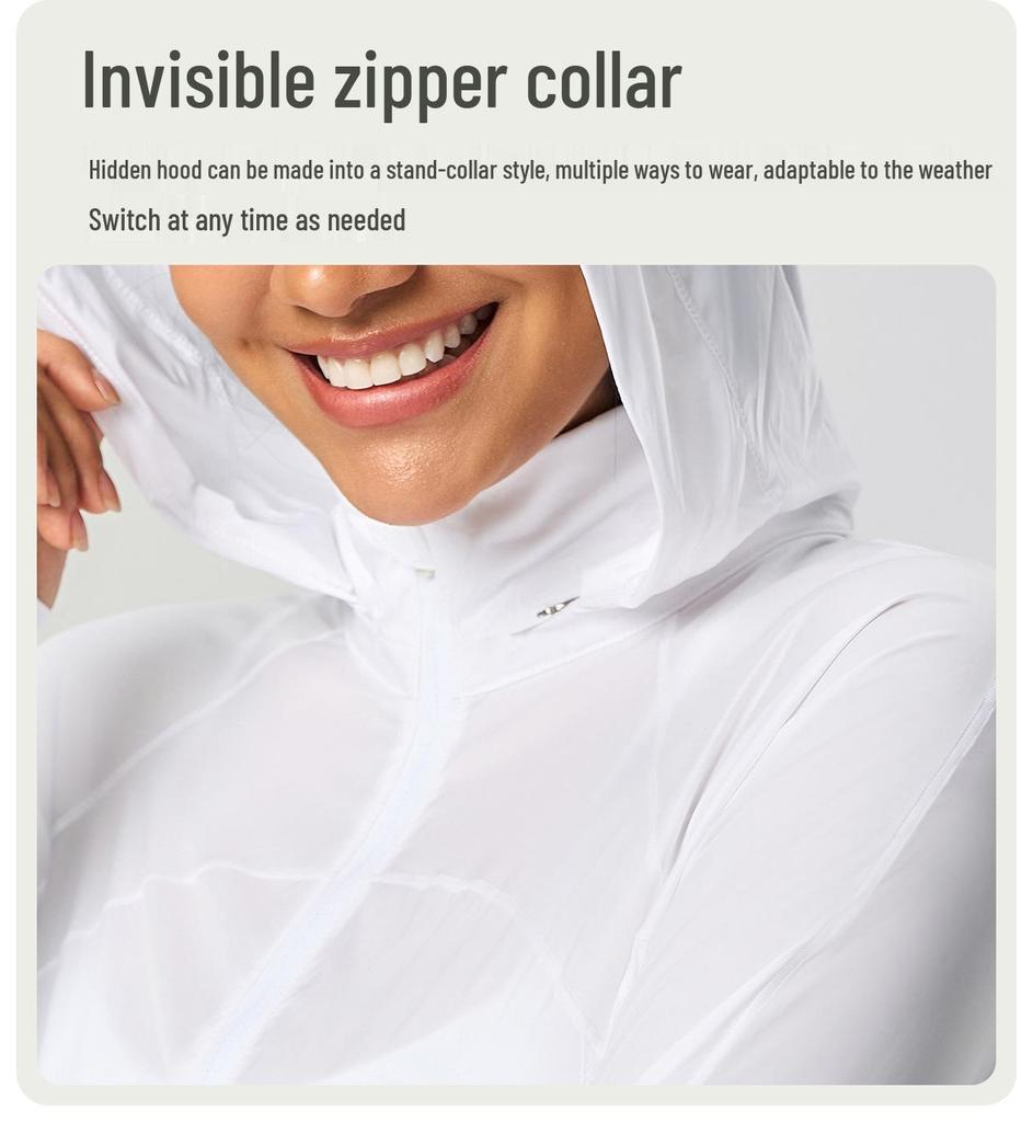 Summer UPF50+ Quick-Dry Sun Protection Jacket with Hidden Hood