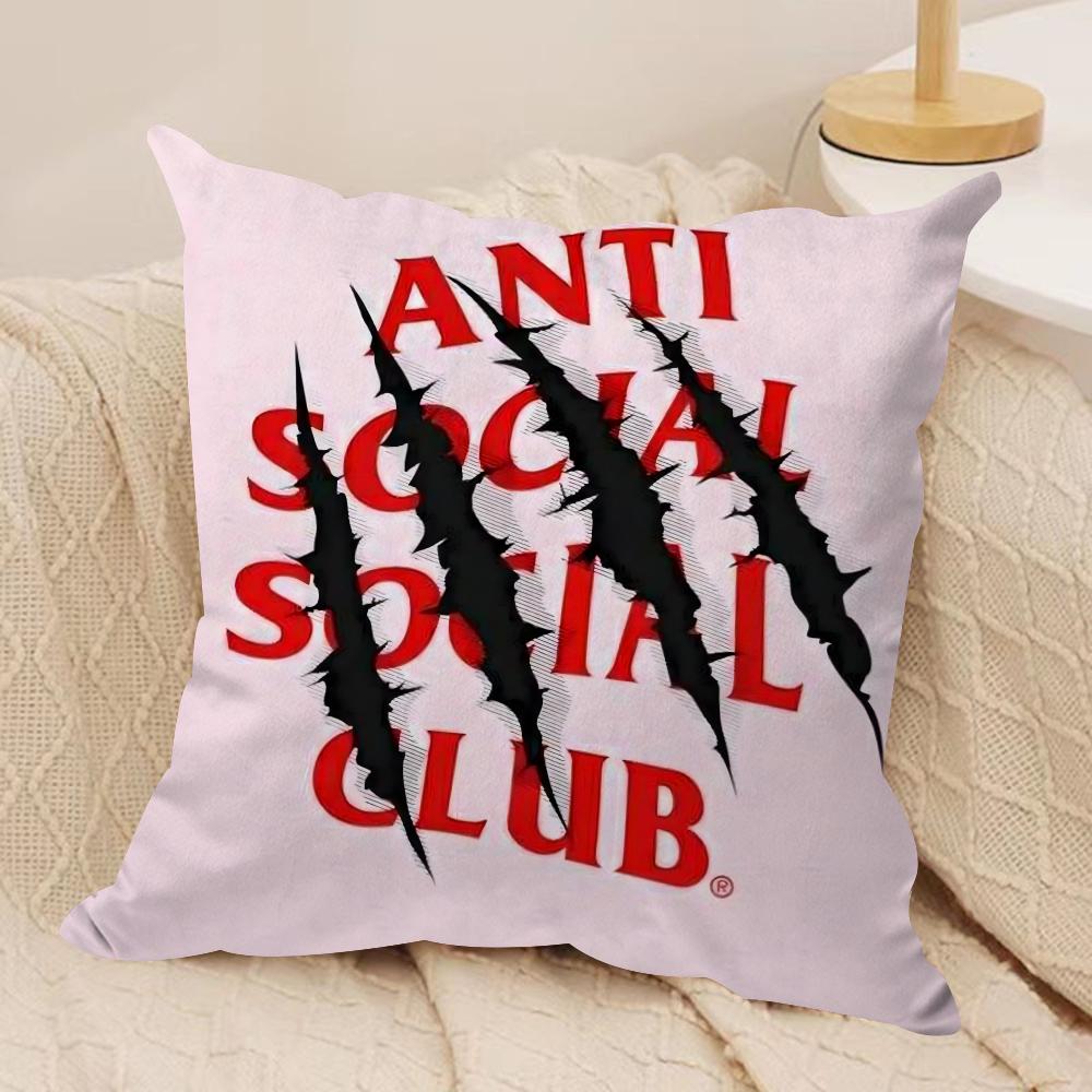 

AAnti SSocial Social Club Cushion Cover Short plush Doublesided Print Square Throw Pillow Covers Sofa Home Cushion Decor 30x30cm