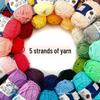 Пряжа з молочної бавовни - 5 ниток, середньої товщини, для в'язання гачком для немовлят, пряжа для ляльок та ручного в'язання.
