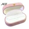 Small Velvet Jewelry Pouch Pearl Box, Anti-Scratch Lining Organizer with Golden Metal Necklace Holder Display Buckle, Decorative Storage Case