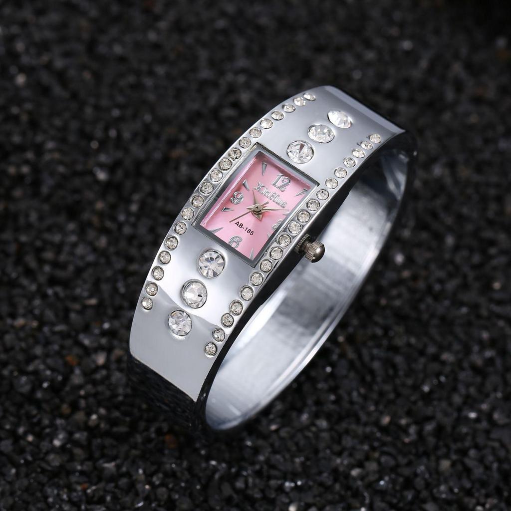 Women Bracelet Watch Xinhua Quartz Wristwatch Crystal Fashion Silver Casual Drop Ship Stainless Steel Relojes Mujer Bangle Clock