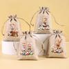 6Pcs Easter Linen Gift Bag Bunny Candy Cookie Packaging Bags Spring Easter Party Favor Supplies Kids Gifts Easter Decor 2026