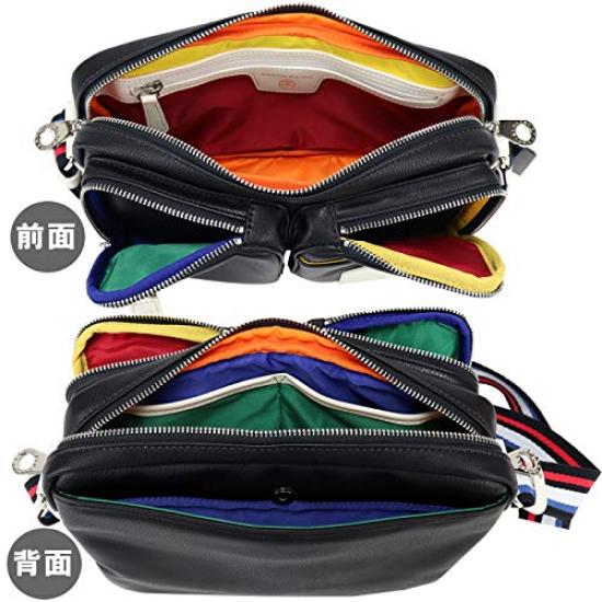 Castelbajac Lauren Shoulder Bag 37101 037101 037-101 Men'sWomen's (Black)