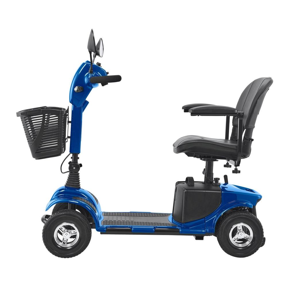 4-Wheel Folding Mobility Scooter for Adults & Seniors, Electric Mobility Scooter with 25KM Long Range, All Terrain Travel Wheelchair with Anti-slip