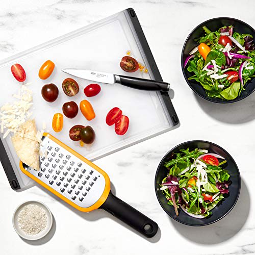 OXO Resin Cutting Board, Medium, 22.7 x 32.7 cm, Dishwasher and Dryer Safe, Bleach Safe, Non-Slip, Moisture-Catching Grooves, Double-Sided