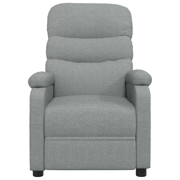 Fauteuil de massage électrique - MAISON EXCLUSIVE - Gris clair - 3 positions inclinables - 6 points de massage - Tissu polyester