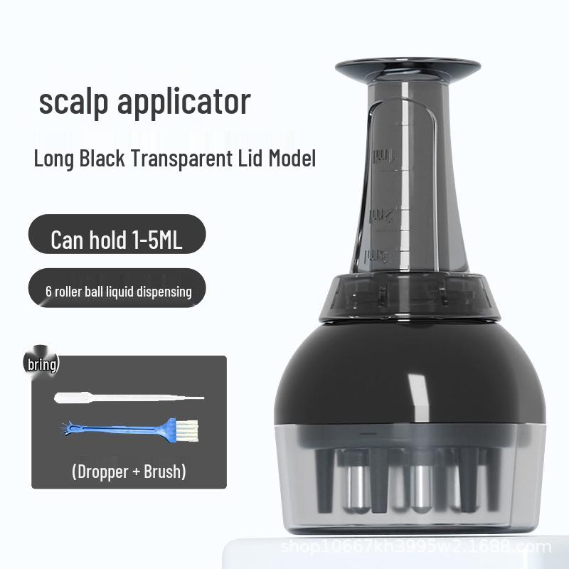 Mino 15ml Large Capacity Scalp Applicator: Portable Hair Strengthening Essential Oil Roller & Massage Comb