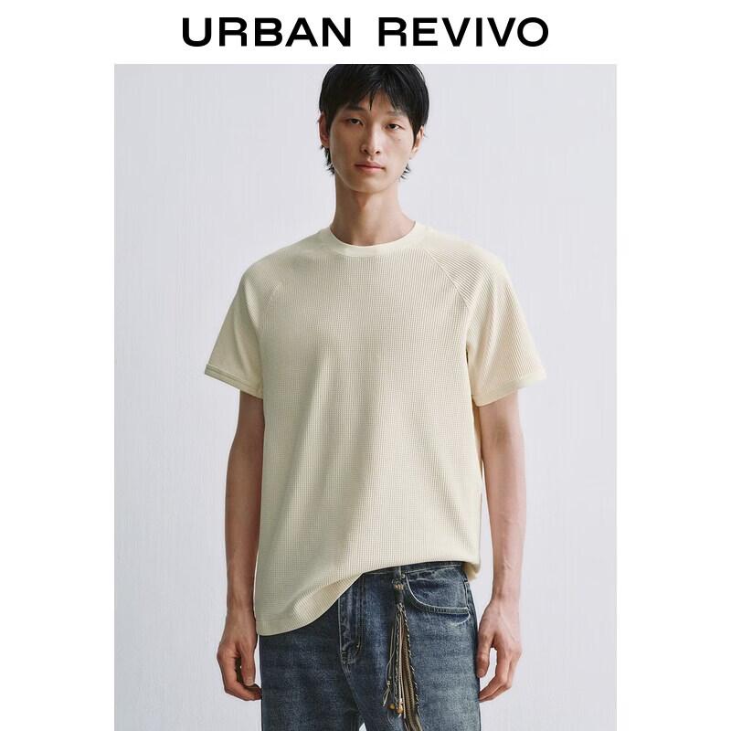 UR2026 Men s Waffle Knit Crew Neck T-Shirt XL
