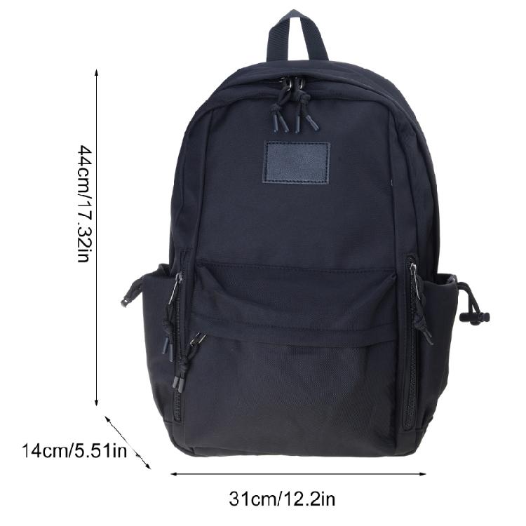 Versatile Student Backpack with Ample Space for Daily School Life Japanese Solid Color Large Capacity Daypack School Bag