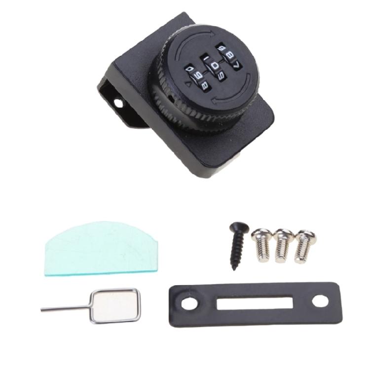 3Digit Combination Cabinet Lock AntiTheft Drawer Lock Glass Showcase Lock чёрный