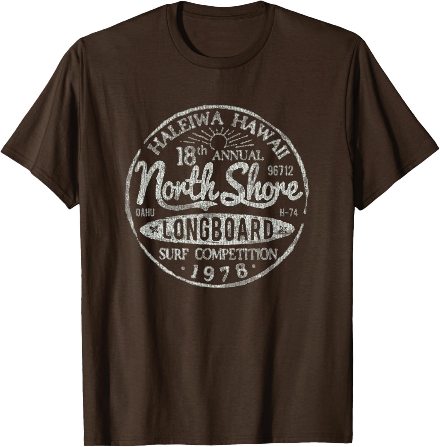 Hawaii Beach Vintage Surf Longboard North Shore Unisex T-Shirt S