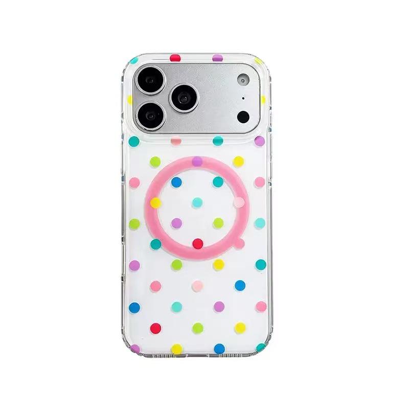 Sweet Color Block Polka Dot iPhone 17 Pro Max Magnetic Case