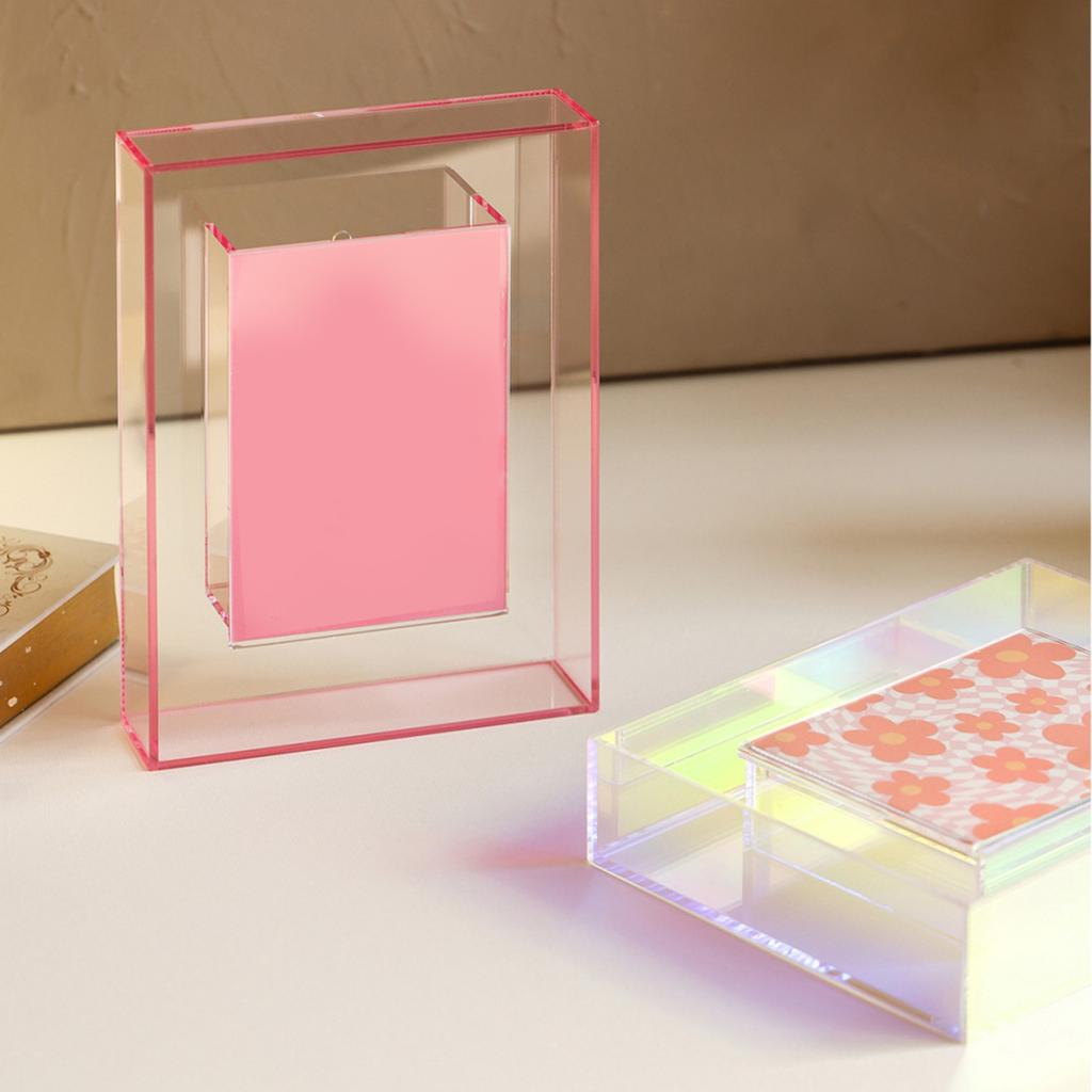 Photo Frame Acrylic Photo Holder for Tabletop or Desktop Display Support Horizontal Vertical Clear