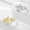 Cazador Adjustable Rings for Women Heart Musical Note Stainless Steel Finger Ring Jewelry 2026 Anniversary Birthday Wedding Gift