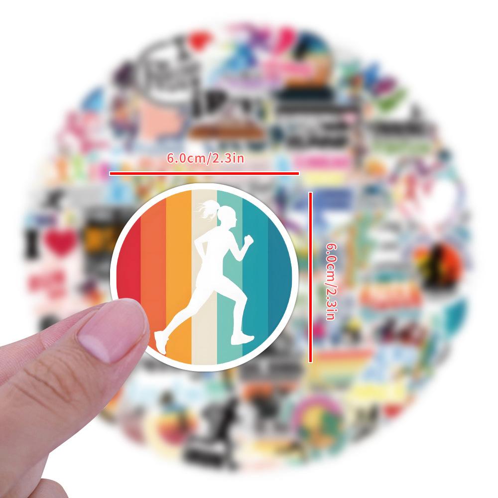 105 Running Running Graffiti Stickers Decorative Suitcase Notebook Skateboard Waterproof Stickers