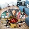 Onepunch Man Round Area Rug Carpet Rug For Living Room Bedroom Sofa Playroom Decor Nonslip Floor Mat
