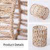 1PC Chic Wicker Homestay Papier Seil Lampenschirm Küche Kleine Rattan Lampenschirme Boho Land Pendelleuchte Abdeckung Retro Restaurant